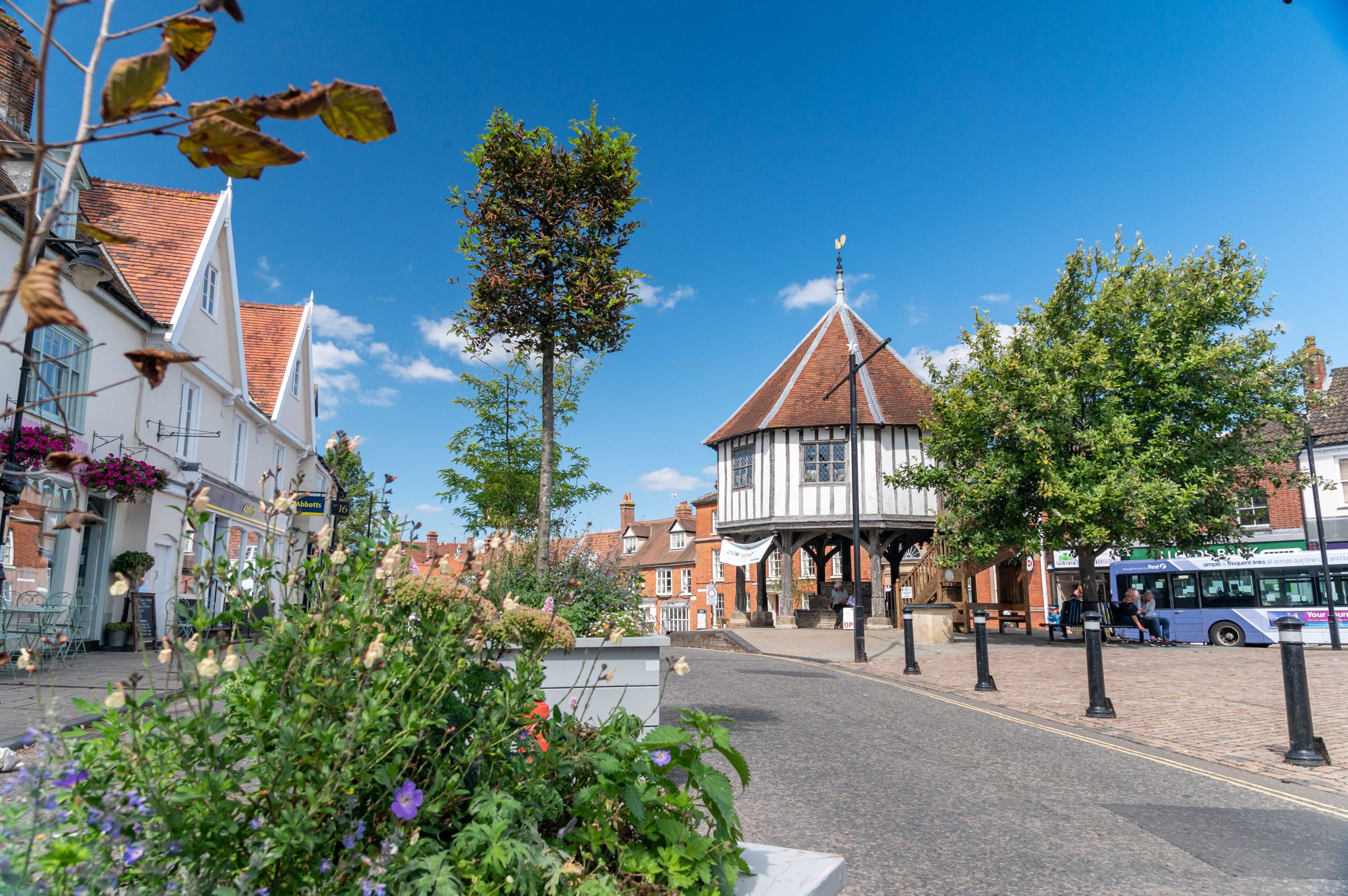 Photograph looking towards Wymondham Tourist Information and Market Square