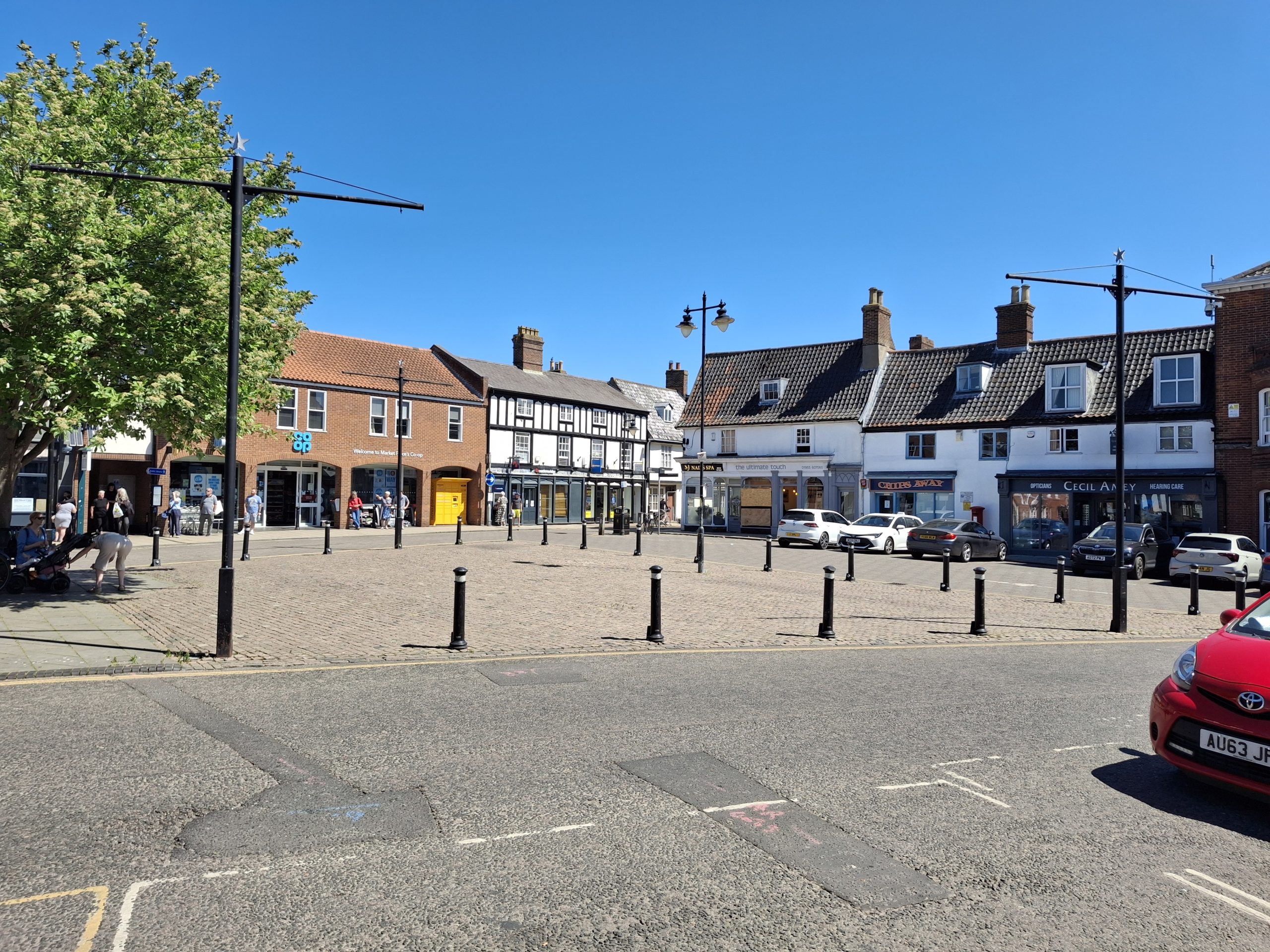 Current view (looking east across the Market Cross)